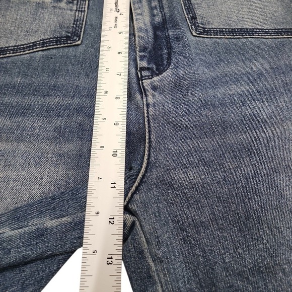 House of Harlow 1960 Women 26 Blue Wide Leg High Rise Denim Jeans Hippie Retro - Picture 7 of 14